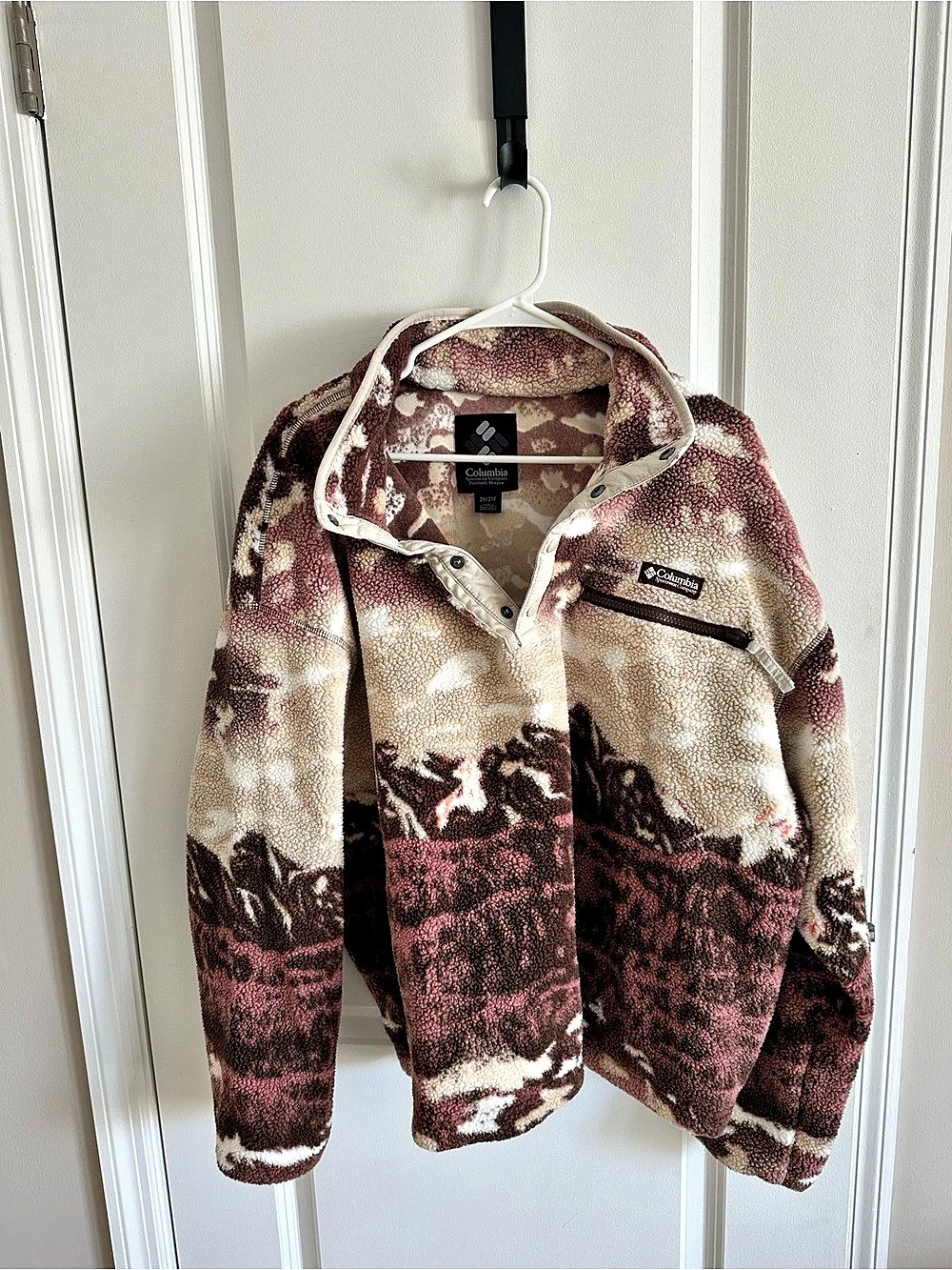 Columbia Helvetia II Printed Half Snap Fleece Brown & Cream